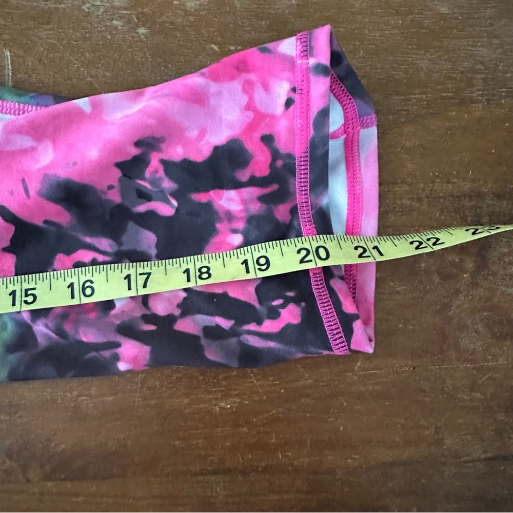 Athleta Chaturanga‎ Floral Bloom Capri Tight Legging Pink Gray Print Large - Picture 6 of 9